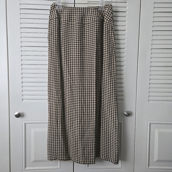 Vintage Emporio Armani Hounds tooth Skirt Made On Italy Size 42eu #073 - Picture 2 of 10